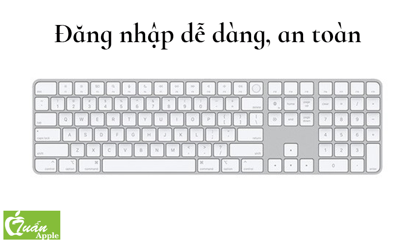 Bàn phím Apple Magic Keyboard + Touch ID/Phím số 2021 MK2C3