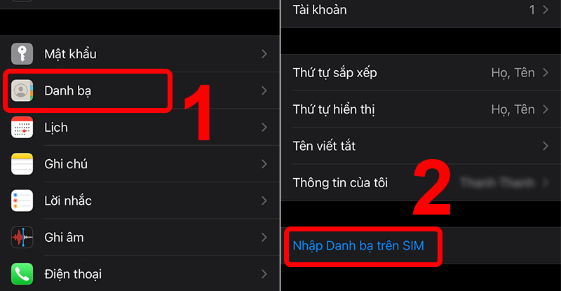 Chuyển danh bạ sang iPhone mới từ thẻ SIM