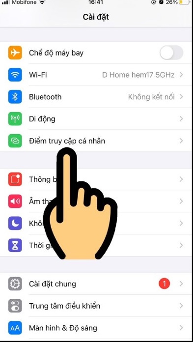 Cách xem mật khẩu Wifi qua điểm truy cập cá nhân trên iPhone