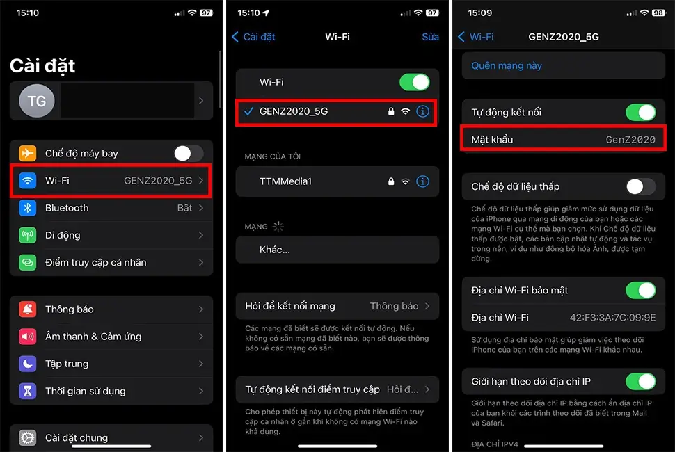Cách xem lại mật khẩu Wi-Fi đang kết nối