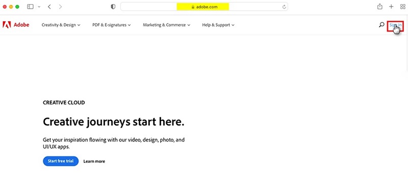 Cách tải photoshop cho Macbook tại Adobe Creative Cloud