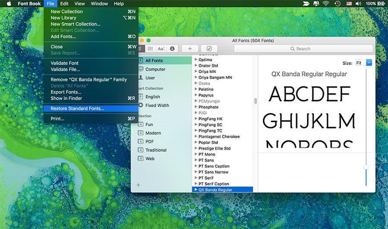 Cách khôi phục font mặc định trên Macbook: