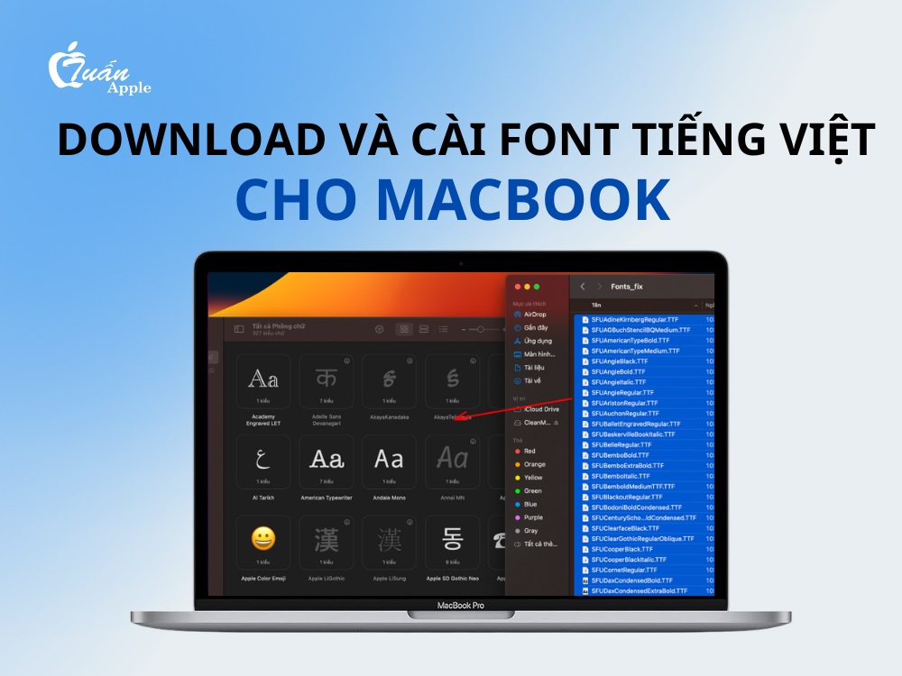 Download và cài font Tiếng Việt cho Macbook đơn giản