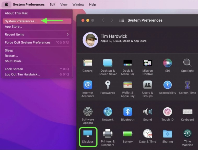 Cách kiểm tra tần số quét màn hình Macbook