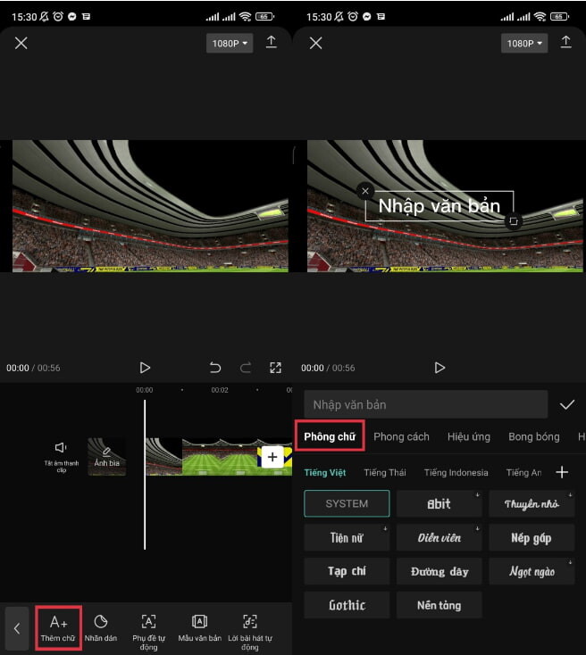 Cách thêm font chữ vào Capcut trên điện thoại