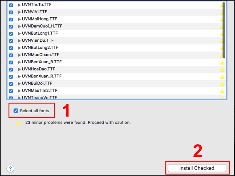 Cách thêm nhiều font chữ vào Photoshop cho MacBook