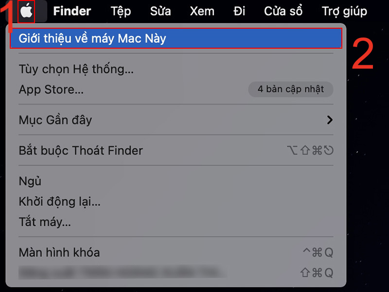 Cách xem cấu hình máy Macbook Air