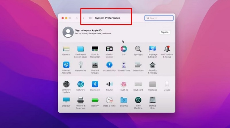 Các cách check iCloud Macbook bằng qua tùy chọn hệ thống (System Preferences)
