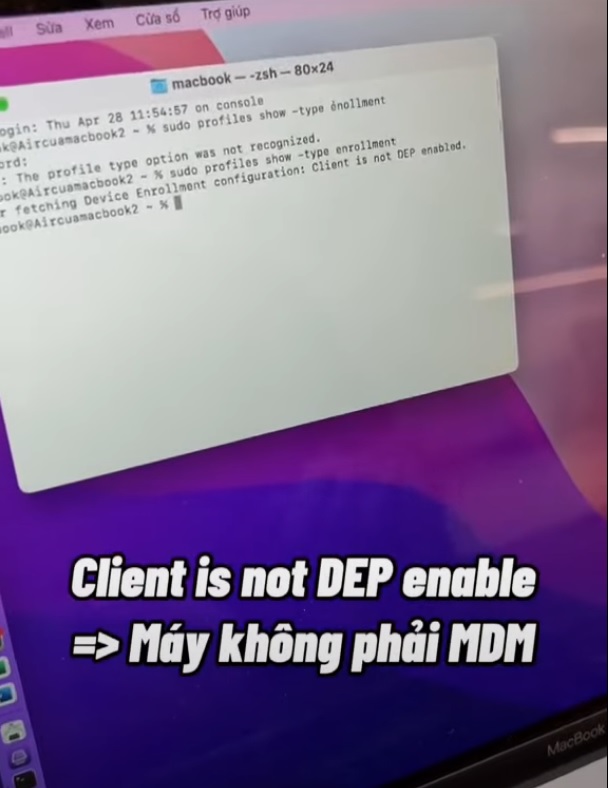 Hướng dẫn cách check mdm Macbook
