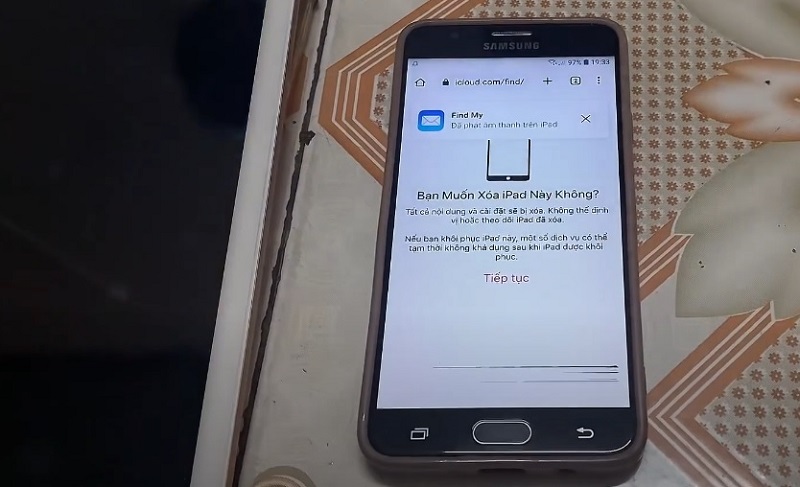 Cách mở khóa iPad không cần máy tính bằng chức năng tìm iPhone trên iCloud