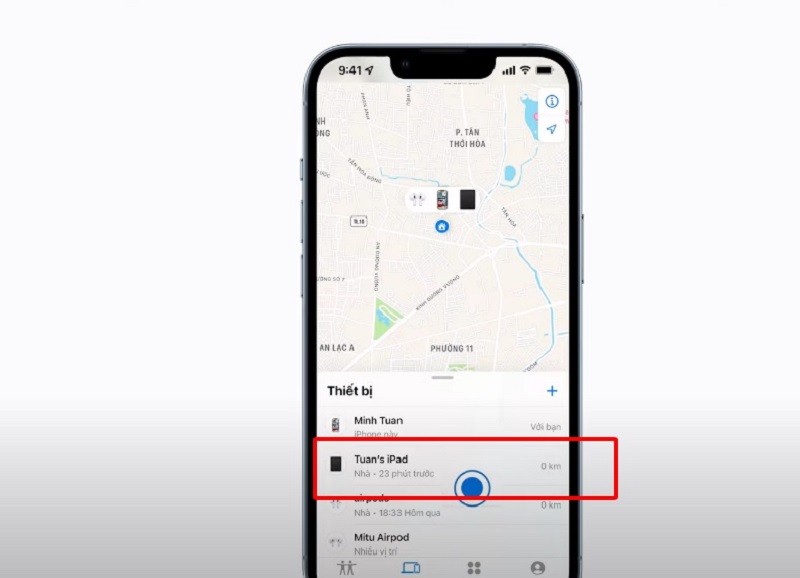 Cách mở khóa iPad không cần máy tính bằng ứng dụng tìm của tôi trên thiết bị Apple khác