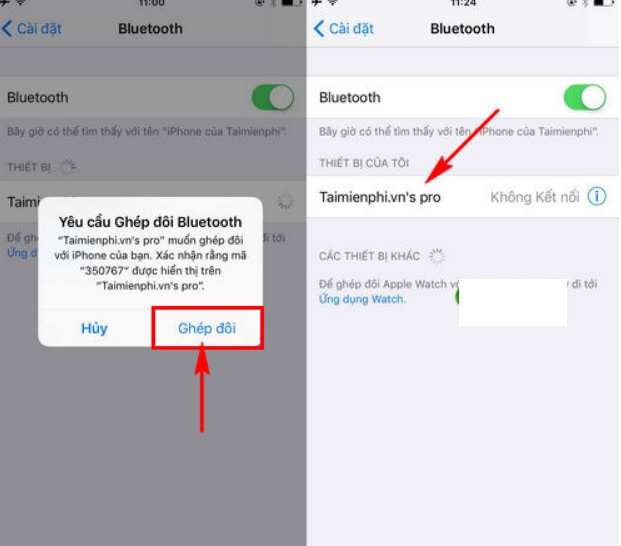 Chuyển dữ liệu qua Bluetooth 