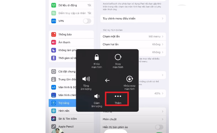 Cách sửa lỗi iPad bị đơ không tắt được nguồn bằng cách sử dụng AssistiveTouch