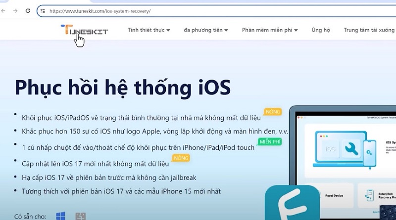 Cách sửa lỗi iPad bị đơ không tắt được nguồn bằng cách sử dụng phần mềm iOS System Recovery