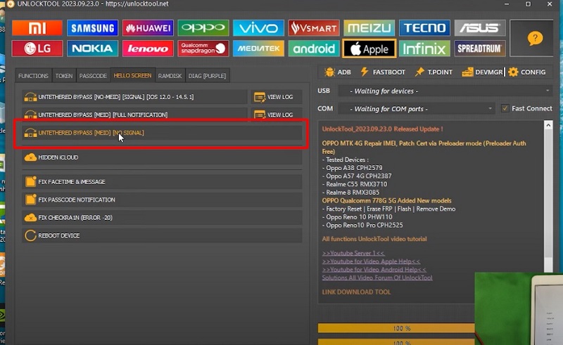 Sử dụng Unlock Tool sửa lỗi khóa kích hoạt iPad