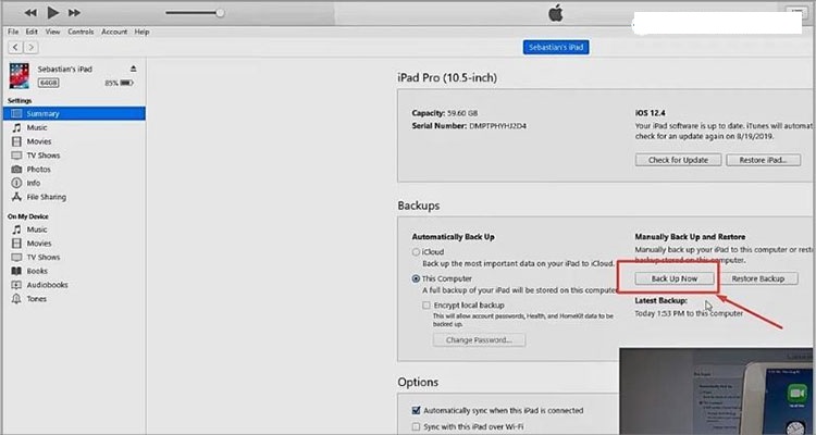 Khôi phục bằng iTunes