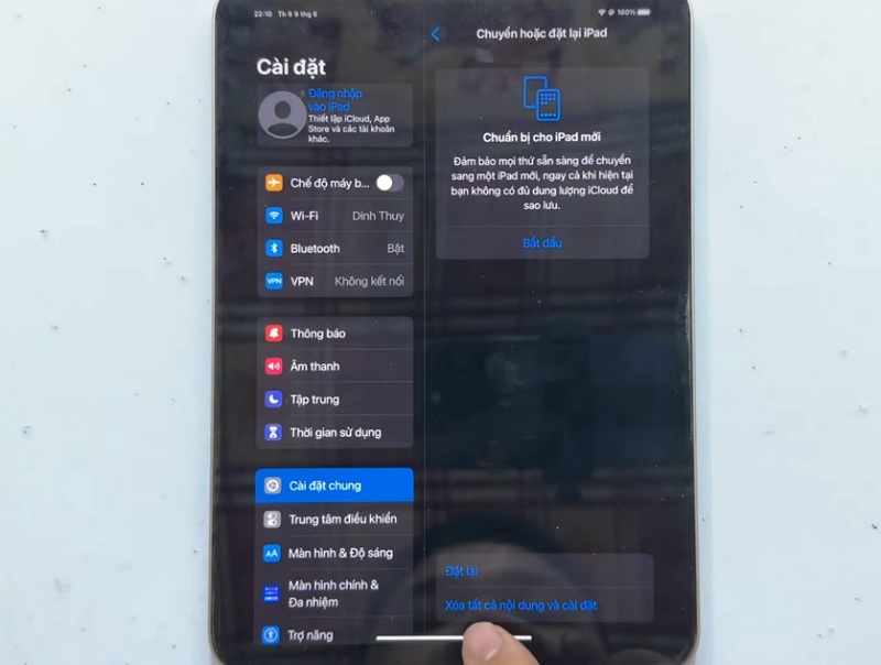 Khắc phục iPad chơi game bị văng bằng cách reset lại máy