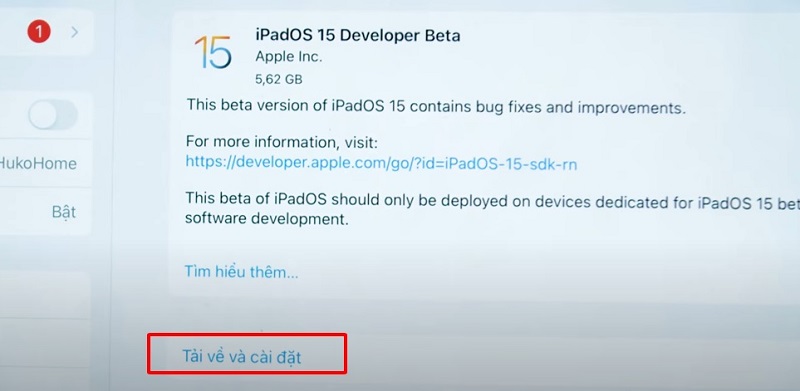 Cập nhật phiên bản phần mềm mới nhất tăng thời gian sử dụng pin iPad Air 