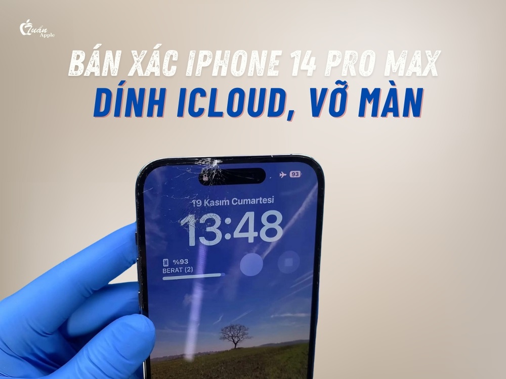 Bán xác iPhone 14 Pro Max dính icloud, vỡ màn hình