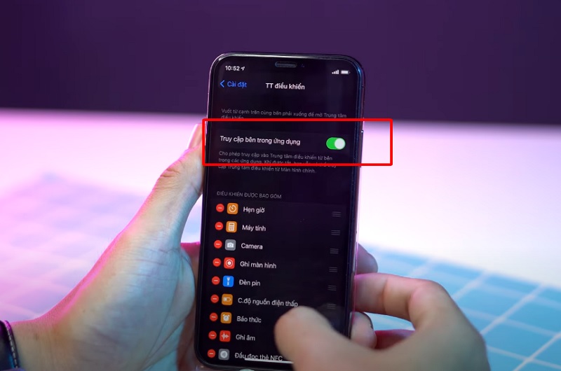 Khắc phục iPhone không vuốt được từ dưới lên truy cập bằng cách truy cập trung tâm điều khiển