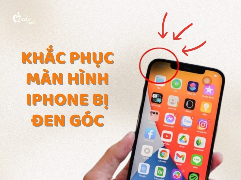 Khắc phục lỗi màn hình iPhone bị đen 1 góc nhanh chóng