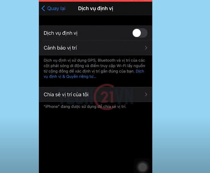 Khắc phục lỗi tự ngắt kết nối wifi trên iPhone bằng cách tắt dịch vụ định vị Wifi