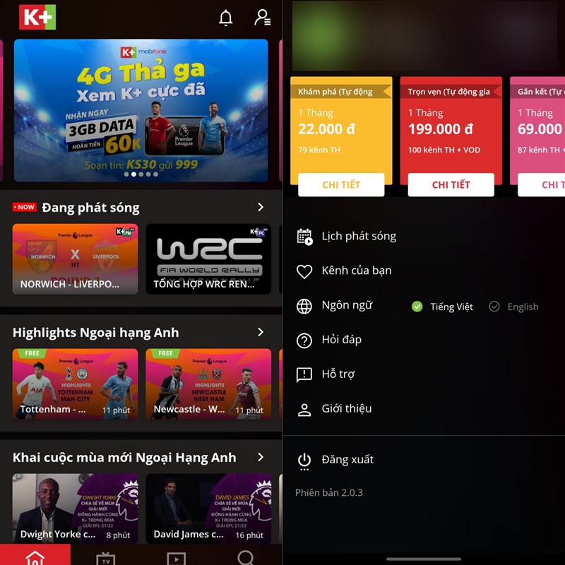 Cách xem K+ trên điện thoại iPhone bằng ứng dụng K+