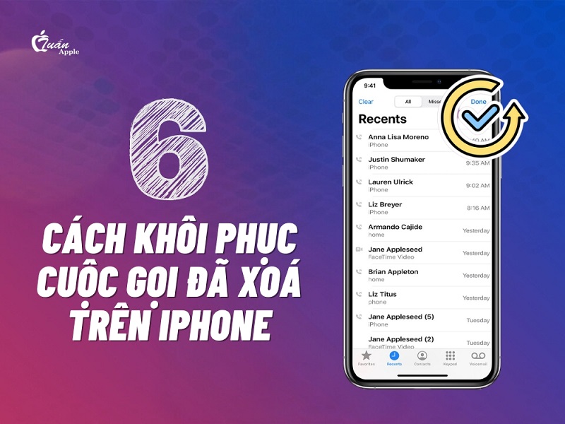6 cách khôi phục cuộc gọi đã xoá trên iPhone