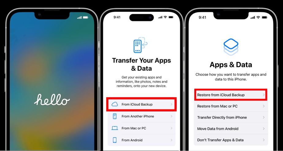 Khôi phục nhật ký cuộc gọi đã xóa trên iPhone bằng bản sao lưu iCloud