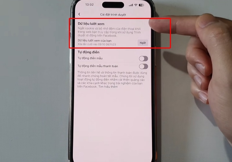 Khắc phục lỗi Facebook không load được bảng tin trên iPhone bằng cách xóa dữ liệu Facebook trên iPhone