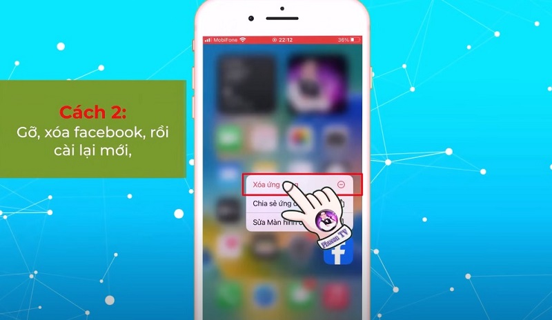 Khắc phục lỗi vào Facebook bị văng ra trên iPhone bằng cách gỡ bỏ và cài đặt lại ứng dụng Facebook