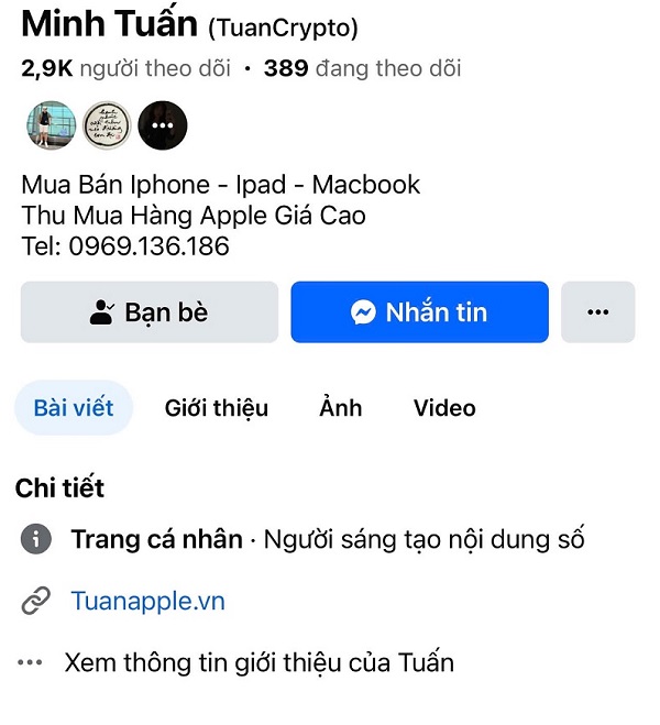 Lấy số điện thoại từ Facebook trực tiếp