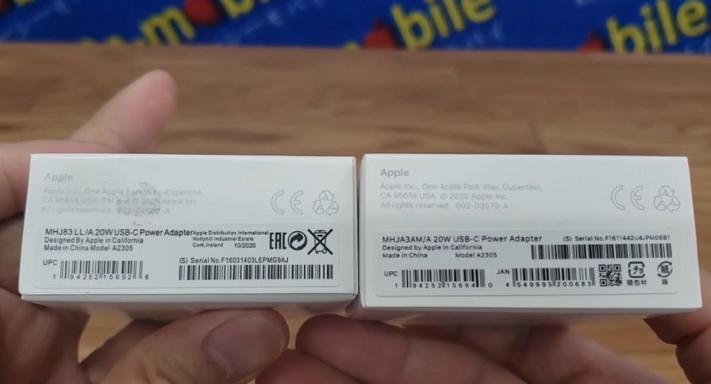 Nhận biết củ sạc iPhone chính hãng bằng cách check qua mã quét hoặc serial
