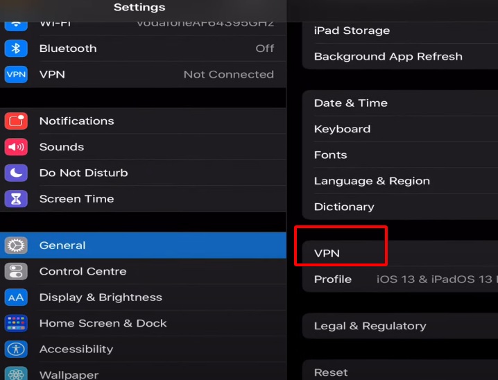 Xóa cấu hình VPN thủ công trên IOS