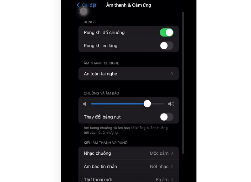Khắc phục chuông điện thoại iPhone bị nhỏ dần bằng cách tăng âm lượng máy