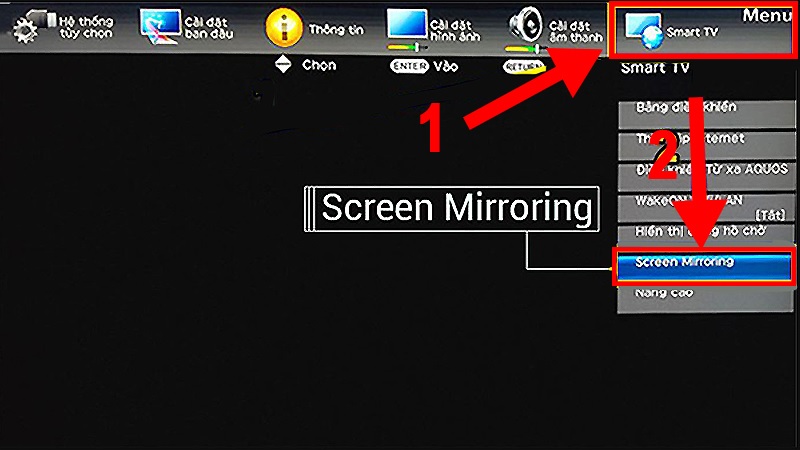 Cách kết nối điện thoại iPhone với Tivi Sharp Screen Mirroring