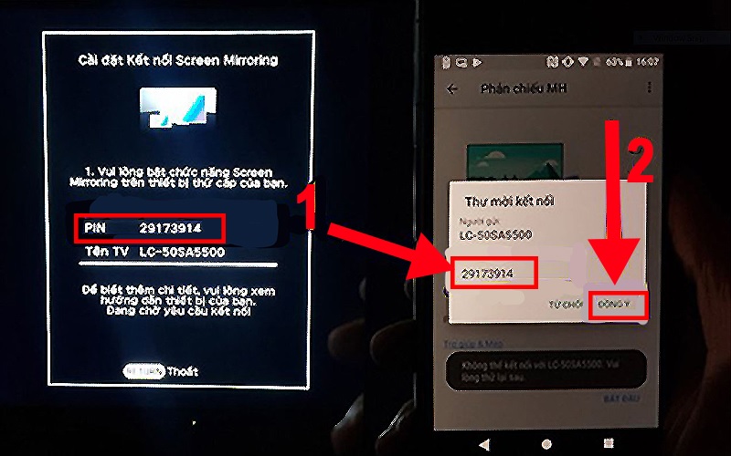 Cách kết nối điện thoại iPhone với Tivi Sharp Screen Mirroring