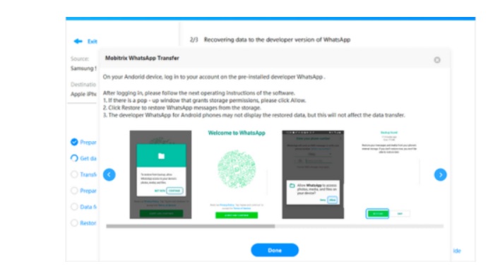 Sử dụng phần mềm thứ 3 di chuyển dữ liệu Whatsapp