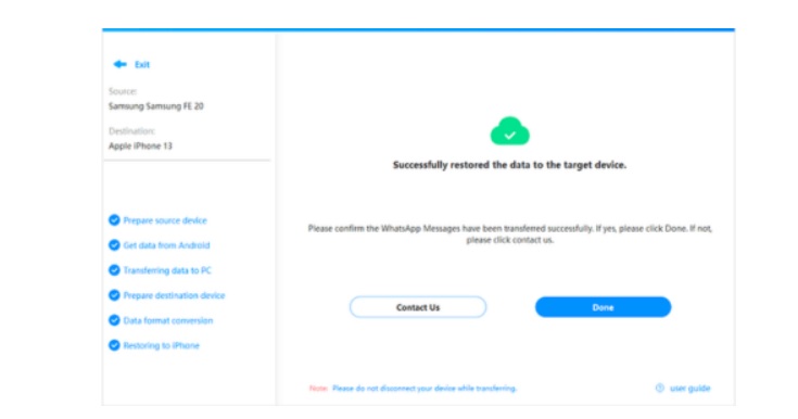 Sử dụng phần mềm thứ 3 di chuyển dữ liệu Whatsapp