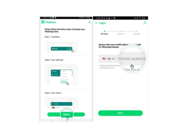 Sử dụng Chantrans để khôi phục chuyển dữ liệu WhatsApp từ Android sang iPhone