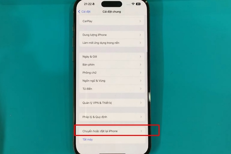 Cách khôi phục cài đặt gốc