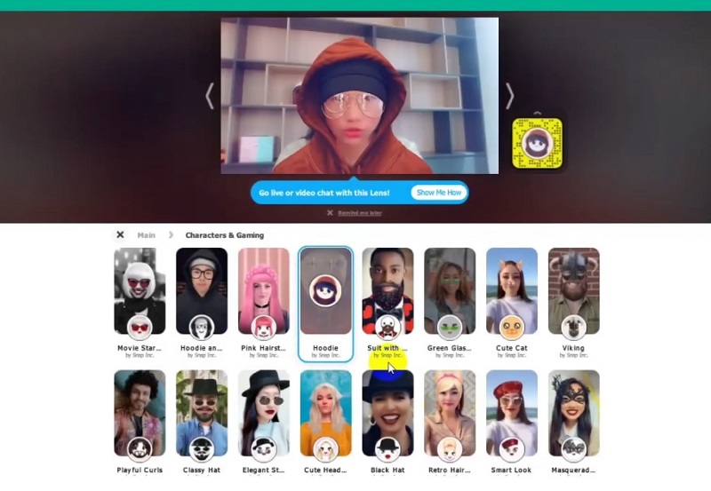 Các tính năng của Snap camera