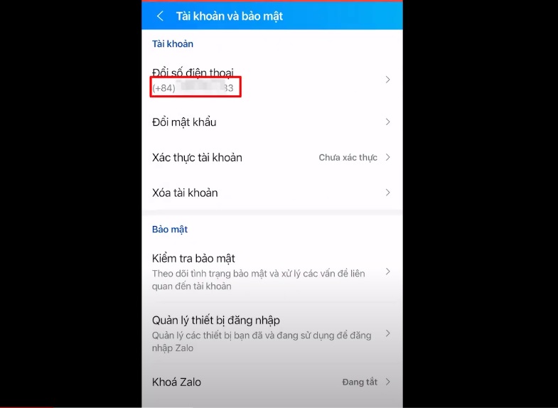 Sử dụng bằng số điện thoại khác