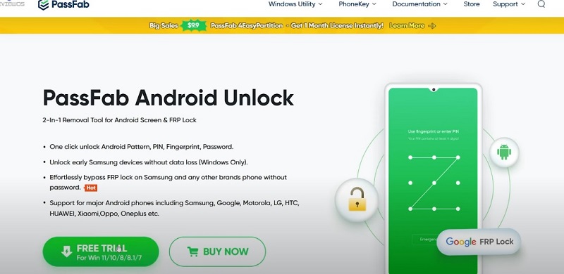 Sử dụng phần mềm PassFab Android Unlock