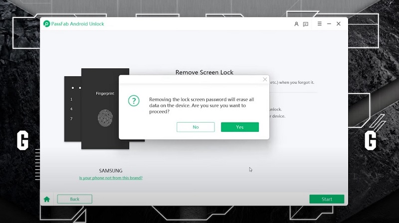 Sử dụng phần mềm PassFab Android Unlock