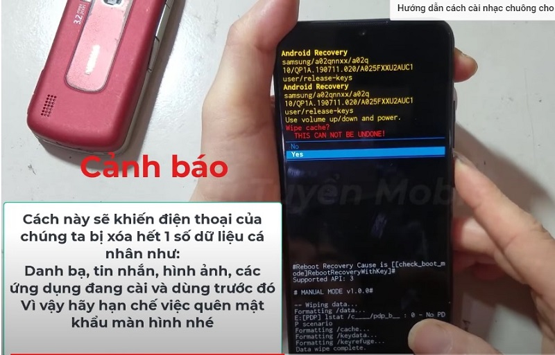 Cách mở khóa điện thoại Samsung bằng thực hiện Hard Reset