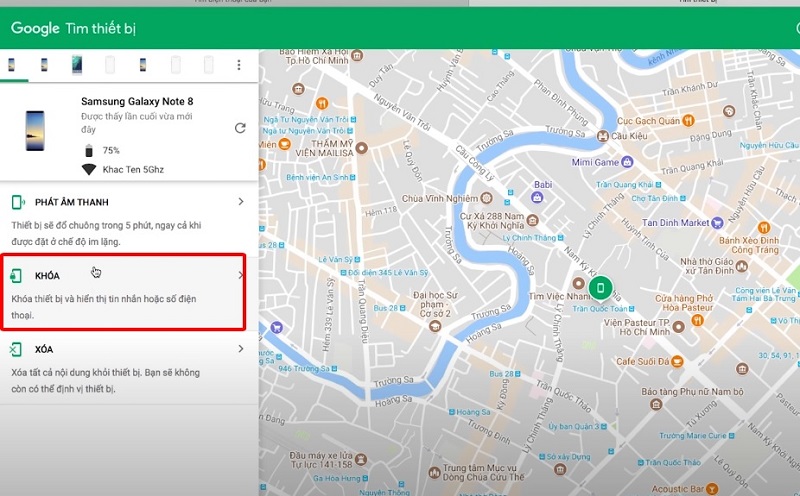 Cách mở khóa điện thoại Samsung bằng tính năng Find my Mobile
