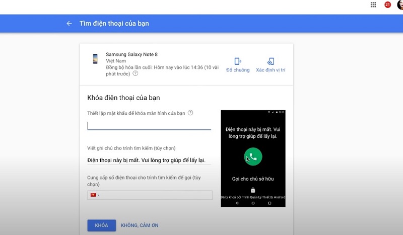Cách mở khóa điện thoại Samsung bằng tính năng Find my Mobile