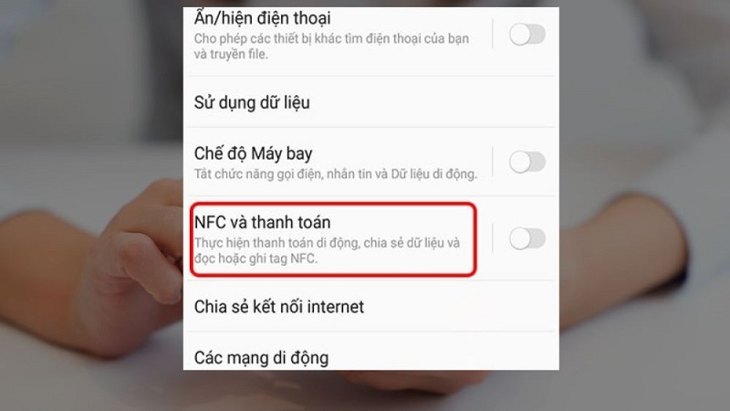 Cách bật NFC trên các dòng điện thoại