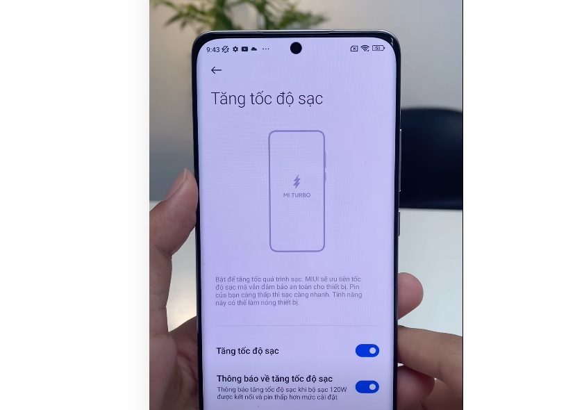 Khắc phục điện thoại sạc không vào pin bằng cách bật và kích hoạt chế độ sạc nhanh